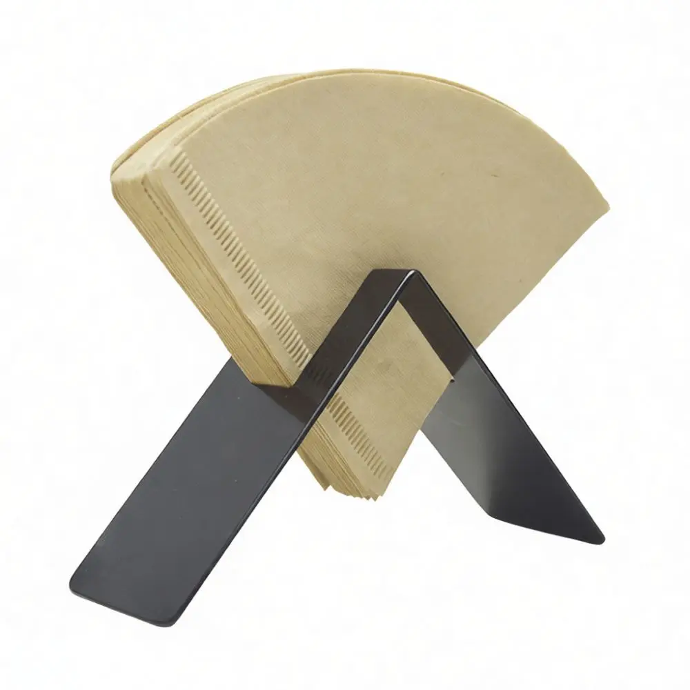 Hand Drip Coffee Filter Holder Box Solid Wood Acrylic Dust Cover Organizer For Coffee Lovers Barista Station Setup