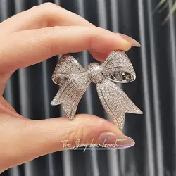 Fashion retro alloy big brooch bow pin temperament versatile clothing for women jewelry hot sale