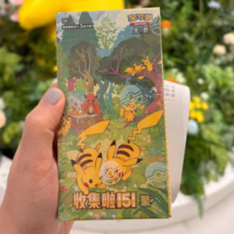 การ์ดสะสมโปเกมอนแท้ 100% ชุด 151 ชิ้น รวมการ์ดบูสเตอร์แพ็ค Ju ภาษาจีนตัวย่อ ของเล่นสะสม ของขวัญ