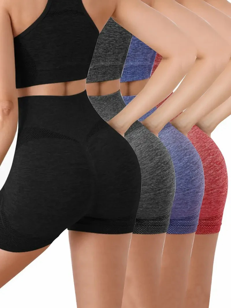 Women  High Waist Yoga Shorts Gym Running Sexy Peach Buttocks Workout Fitness Lift Butt Fitness Ladies Short Pants Sportswear