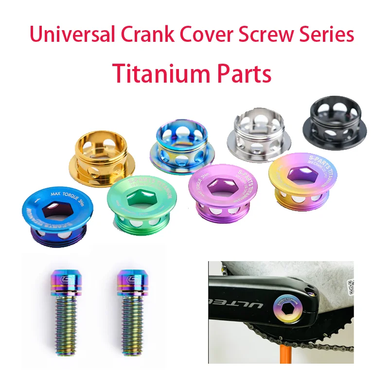 Universal Titanium Alloy Crank Cap Screw Series Fixing Bolts & Covers for Mountain & Road Bikes Compatible with Shimano XT UT DA