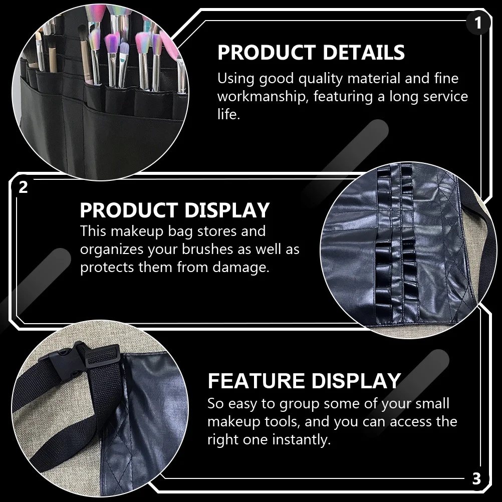 1 Stück Make-up-Pinsel-Tragetasche, funktionale Reise-Make-up-Tasche, stoßfeste Aufbewahrung für Werkzeuge, tragbare Taillentasche