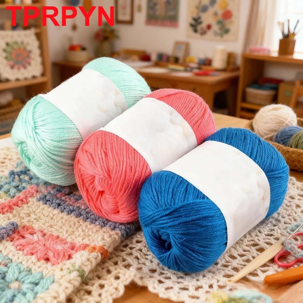 1Pc 50G Silk Yarn F…