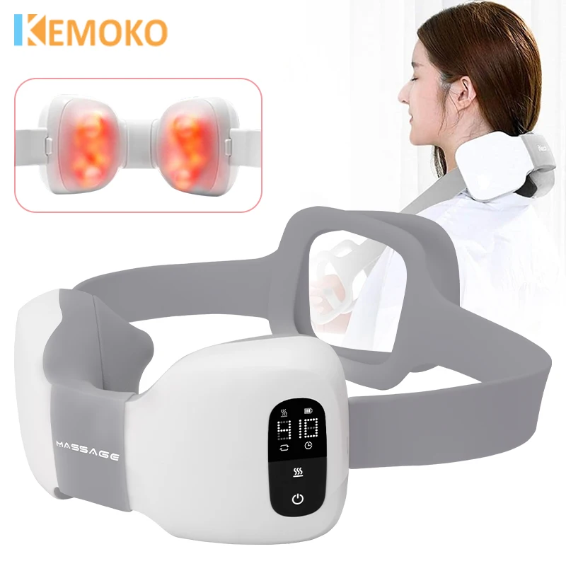 

Wireless Electric Cervical Neck Should Massager Electric Body Waist Shoulder Vertebra Heating Compress Red Light Therapy Massage