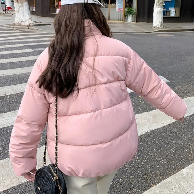 2024 New Women Down Cotton Coat Winter Jacket Female Short Parkas Loose Thick Warm Outwear Slim Fit Fashion Versatile Overcoat