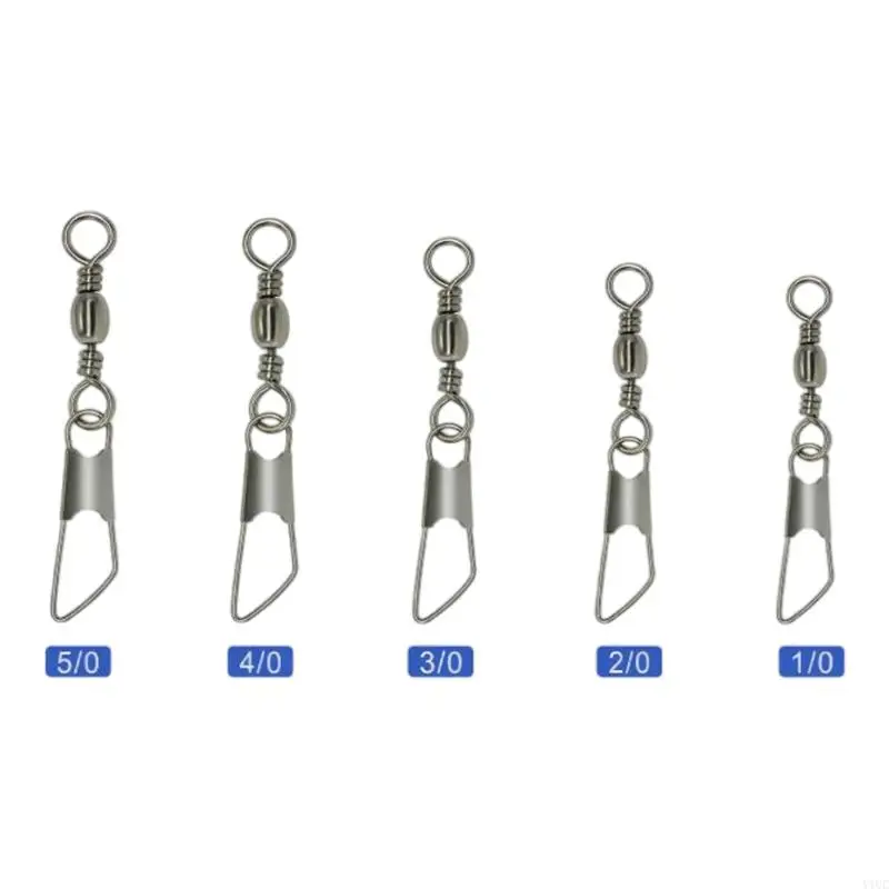

Barrels Swivels with Safety Brass Fishing Line Connector for Saltwater Balls Bearing Barrels Swivels