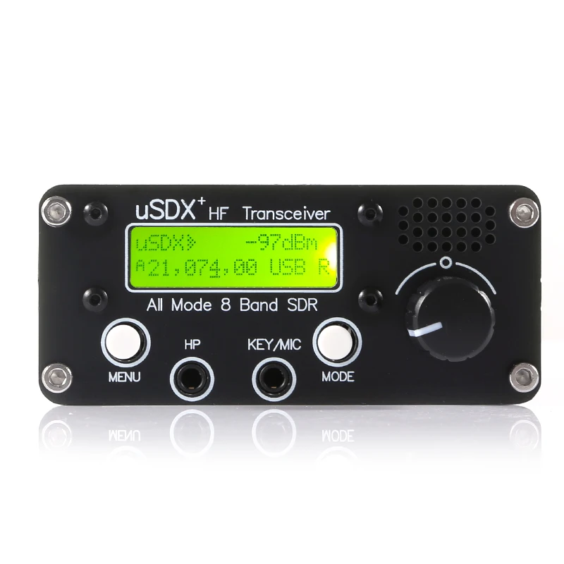 USDR uSDX 플러스 V2 10, 15, 17, 20, 30, 40, 60, 80m, 8 밴드 SDR 모든 모드 HF SSB QRP 트랜시버, 4000mAh 배터리