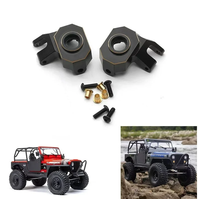 

Black Coating Brass Steering Knuckle C Hub Carrier Axle Tube Link Mount for 1/10 RC Crawler Axial SCX10 PRO Upgrade Accessories