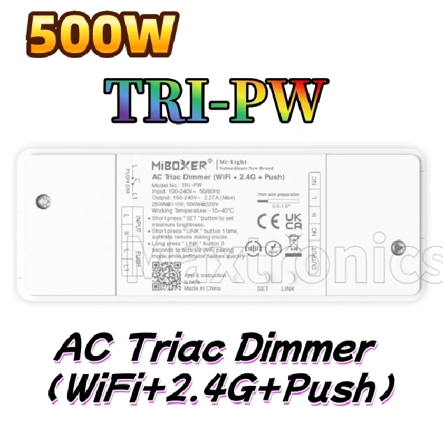 حار التيار المتناوب ترياك باهتة 500 واط واي فاي 2.4 جرام دفع دفع التبديل TRI-PR/TRI-PW/TRI-C1WR 110 فولت 220 فولت الترددات اللاسلكية يعتم دفع يعتم مصابيح LED #3