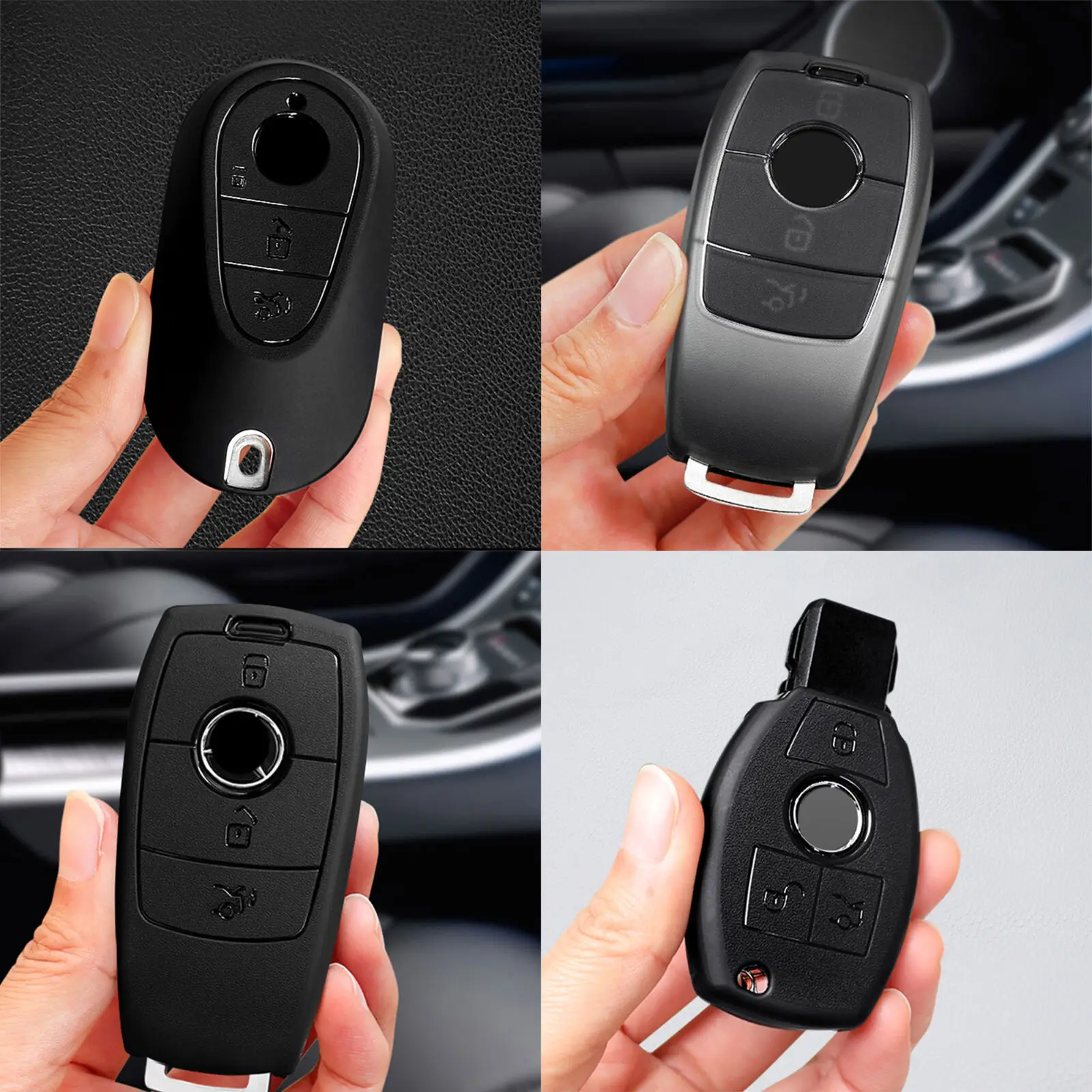 Soft TPU Key Holder For Mercedes class A C B S 480 S 400L C260L GLC 200 300 CLA C180 C200 AMG C 434Key Case Cover Accessories
