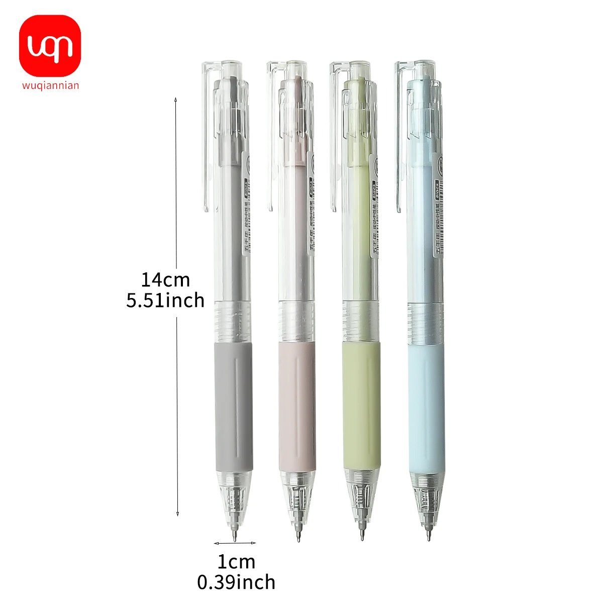 WQN-3/6/12PCS Simple Black Medium Gel Pen 0.5mm Black Signature Pen Fine Needle School and Office Simple Gel Pen