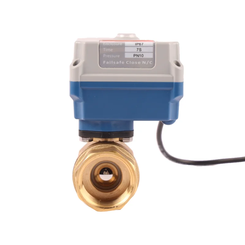 DN15 AC220V 2 Way Brass Electric Motorized Automatic Proportional Water Rotary Actuator Ball Valve