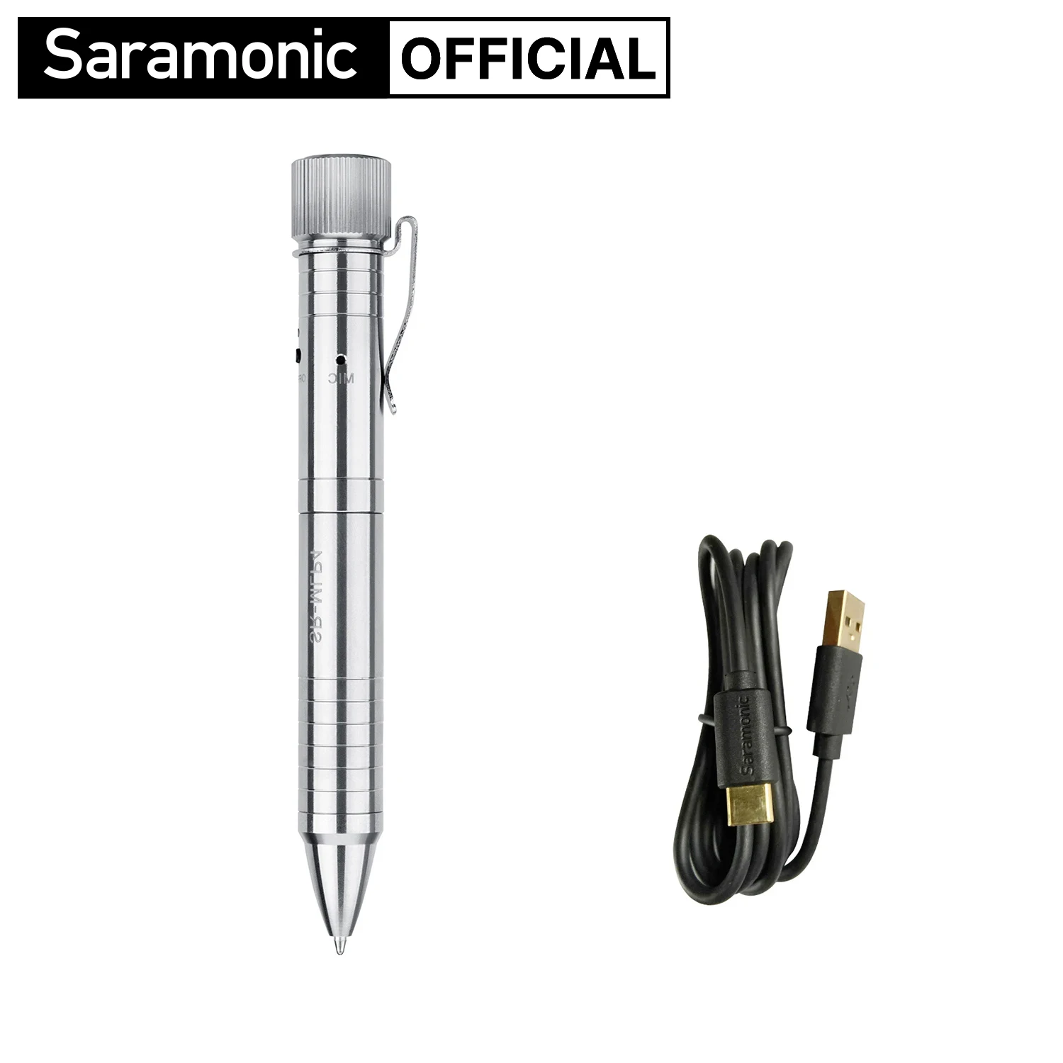 

Saramonic SR-MLP4 Многофункциональная ручка из нержавеющей стали с диктофоном и фонариком USB-разъемом для внутреннего хранения 8 ГБ