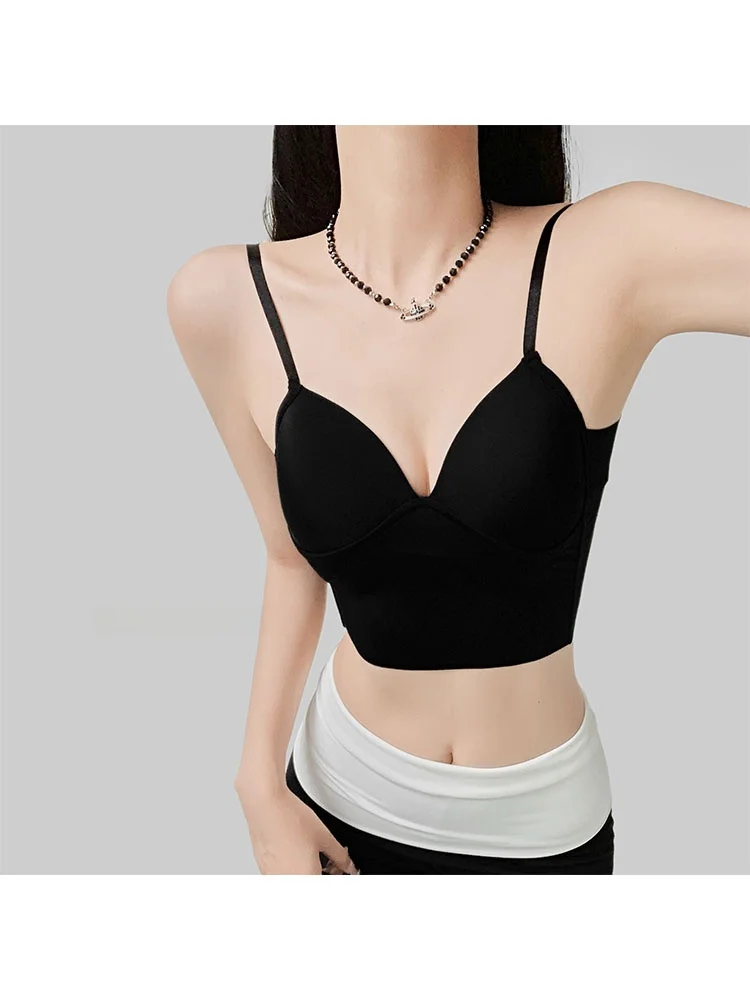 

Summer Spring Tea Spicy Girl Ice Silk Sports Top Women's Csole Vest Inner Wear Outer Wear ort Sle Pure Color Design