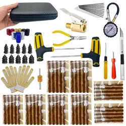 Car Motorcycle Tire Repair Kit Puncture Plug Tools Tyre Puncture Emergency for Tire Strips Stirring Glue Repair Tool Kit