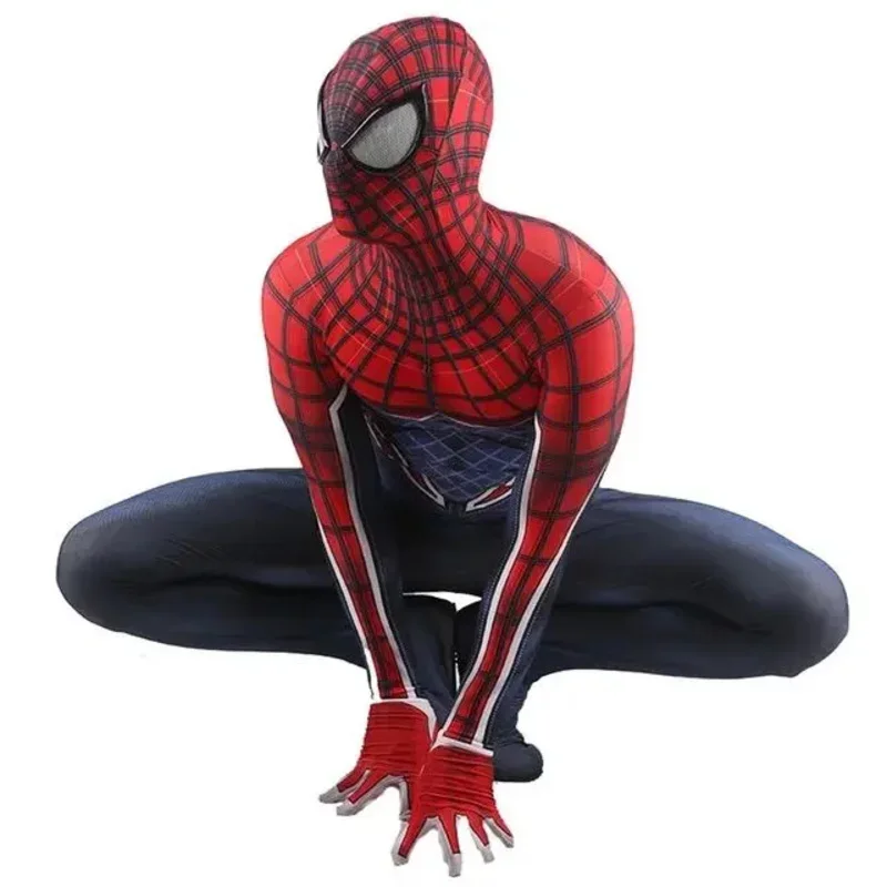 Adults Kids PS4 Spider Punk Halloween costume Cosplay Costume Halloween Superhero Zentai Suit Game Men Boys Male Bodysuit Party