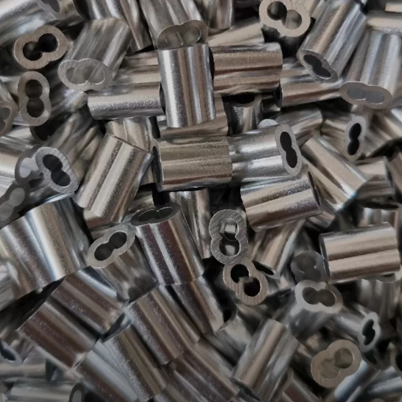 1~200pcs Aluminium Wire Rope Sleeve 8-Ferrules/Ferrules/O-Ferrules Crimping Sleeve Also For Marine Stainless Steel