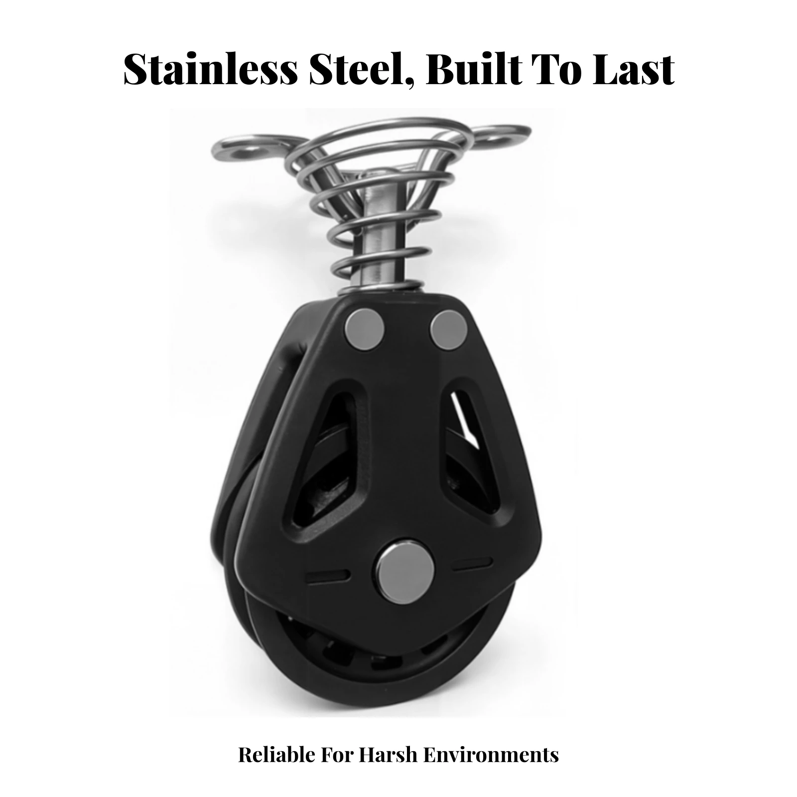 Compact Stainless Steel Pilates Pulley Part Fitness Equipment Spring-Loaded Wheel Assembly Pilates Core Bed Wheel