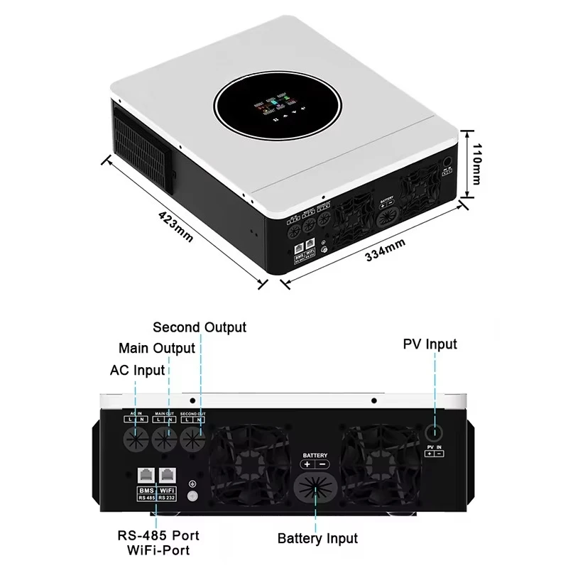 24 فولت 4200 واط أفضل العاكسات الشمسية خارج الشبكة 4.2kw الهجين العاكس للطاقة الشمسية للوحة Solare وحدة تحكم في إمدادات الطاقة المنزل العاكس #2