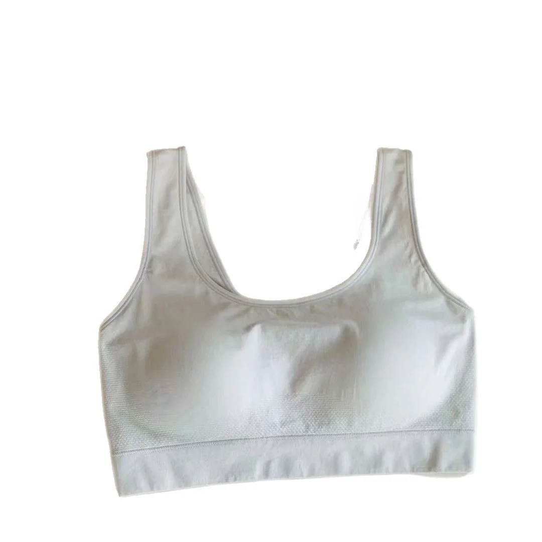 Almohadillas para sujetador deportivo Copa fija recogida Verano Fino Hermoso Ba Transpirable Cómodo Chaleco de gran tamaño Sle Wrap Pecho Mujer Und...