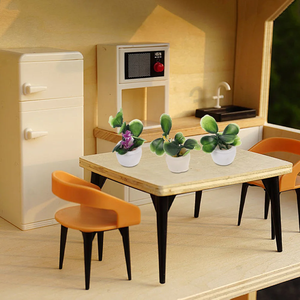 22 قطعة نباتات مصغرة ديكور بونساي اصطناعي واقعي لبيت الدمى حديقة سطح المكتب بوعاء الخضرة ساحة المناظر الطبيعية الصغيرة