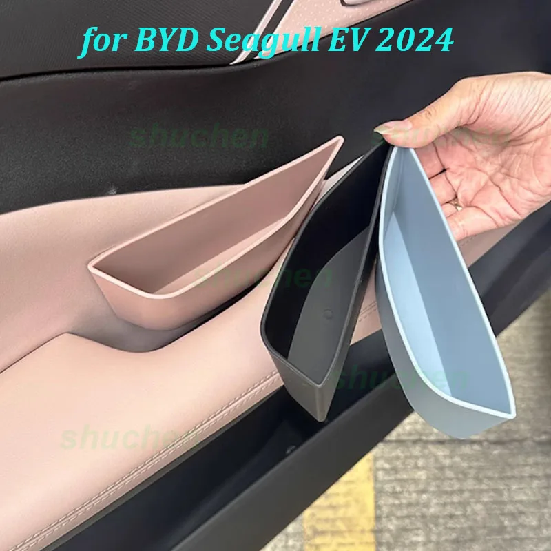 

Car Door Slot Storage Box for BYD Seagull EV 2024 Car Door Handle UP Down Pocket Storage Silicone Pad Interior Accessories