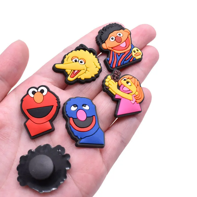 1p MINISO Sesame Street PVC shoe charm cartoon figure shoe accessories wholesale custom comic shoe buckle decoration fit Sandals