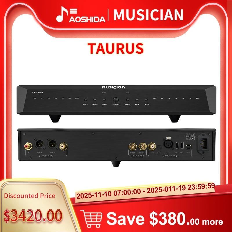 음악가 TAURUS R2R DAC USB DAC ARM STM32F446 알테라 고효율 칩 DSD1024 PCM1536kHz 디지털 오디오 디코더 아날로그 출력