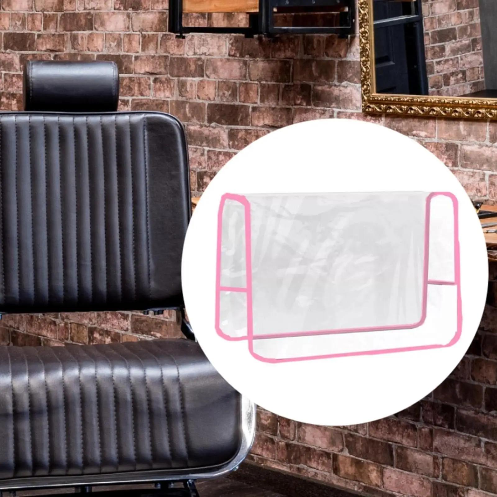 2x funda trasera de silla multiusos transparente para peluquería centro de belleza barbería