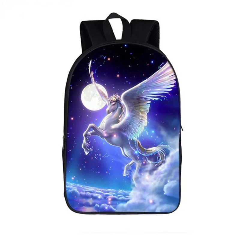 Dream Unicorn Boys Girls Backpack Student Book Bag Kids Teenager Daily Casual Storage Backpack Woman Men Outdoor Travel Rucksack