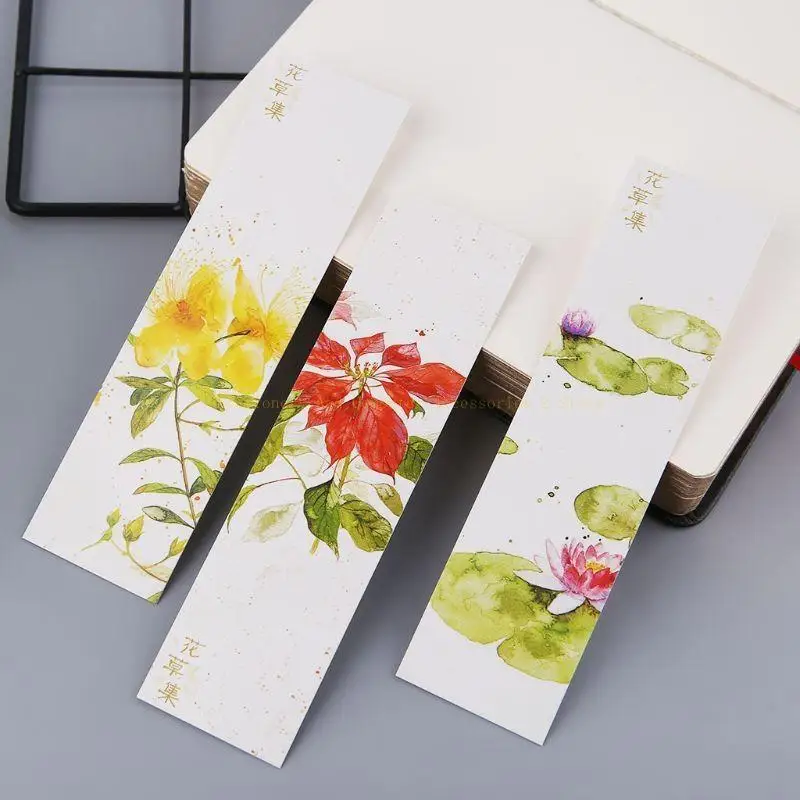 30pcs for Creative Chinese Paper Bookmarks Painting Cards Retro Beautiful
