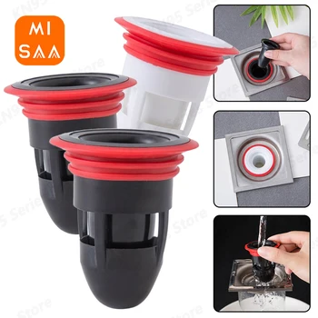 Núcleo de drenaje desodorante para inodoro, escurridor de suelo de baño, núcleo interno, Control de plagas de alcantarillado, artefacto de silicona antiolor, sello de agua sin olor