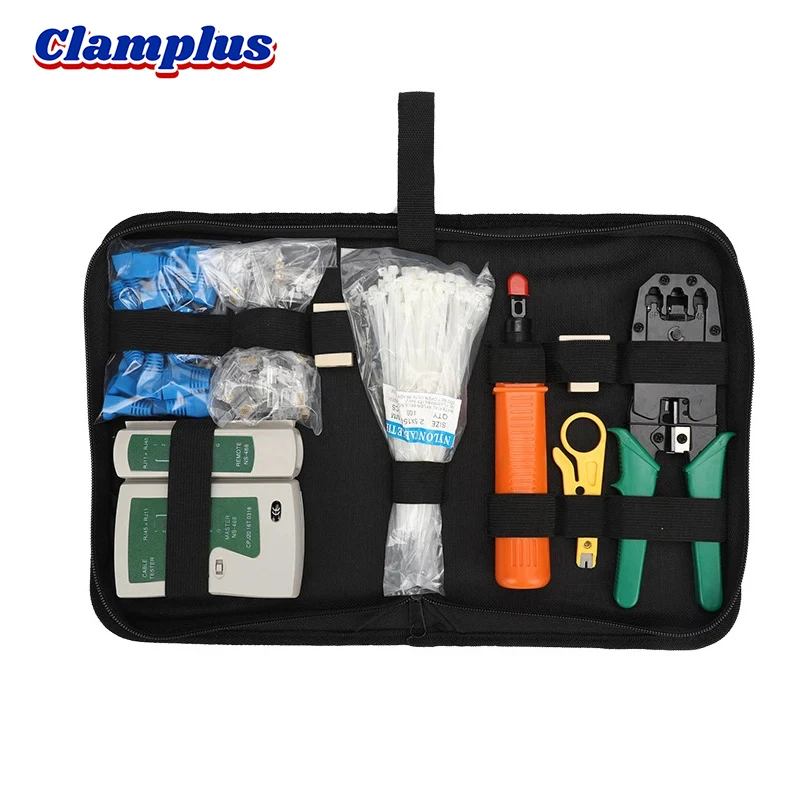 

10Pcs/Kit Network Repair Tool Kit RJ45 RJ11 RJ12 Cat5 Network LAN Cable Tester RJ45 Crimper Crimping Pliers hand Tool set