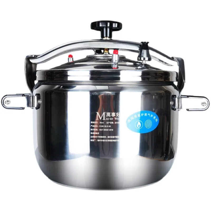 Heavy-duty Stainless Steel Pressure Cooker for Commercial Kitchens with High Safety Standards for Gas and Induction Cooktops