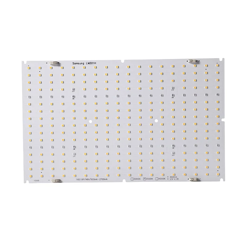 6 pezzi LM301H Quantum LED Grow Panel Board Spettro completo 3000K 3500K 4000K 660nm UV IR per illuminazione della crescita delle piante