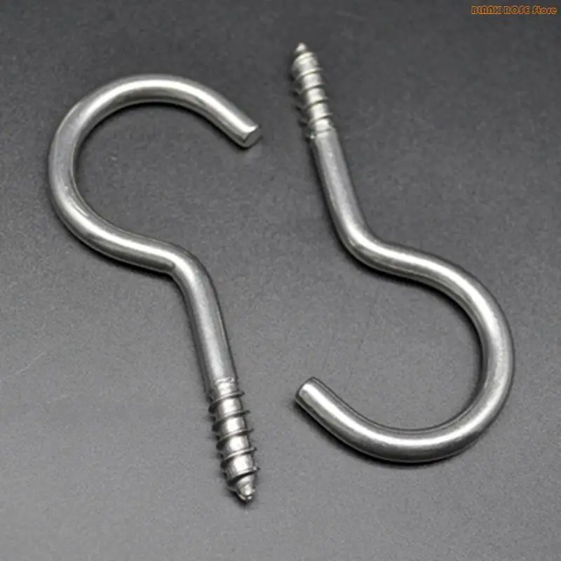 K1AE 20 Pcs Tapping Screws Hook String Lights Hooks Household Ceiling Screw Hooks For Outdoor Lights Birdhouses