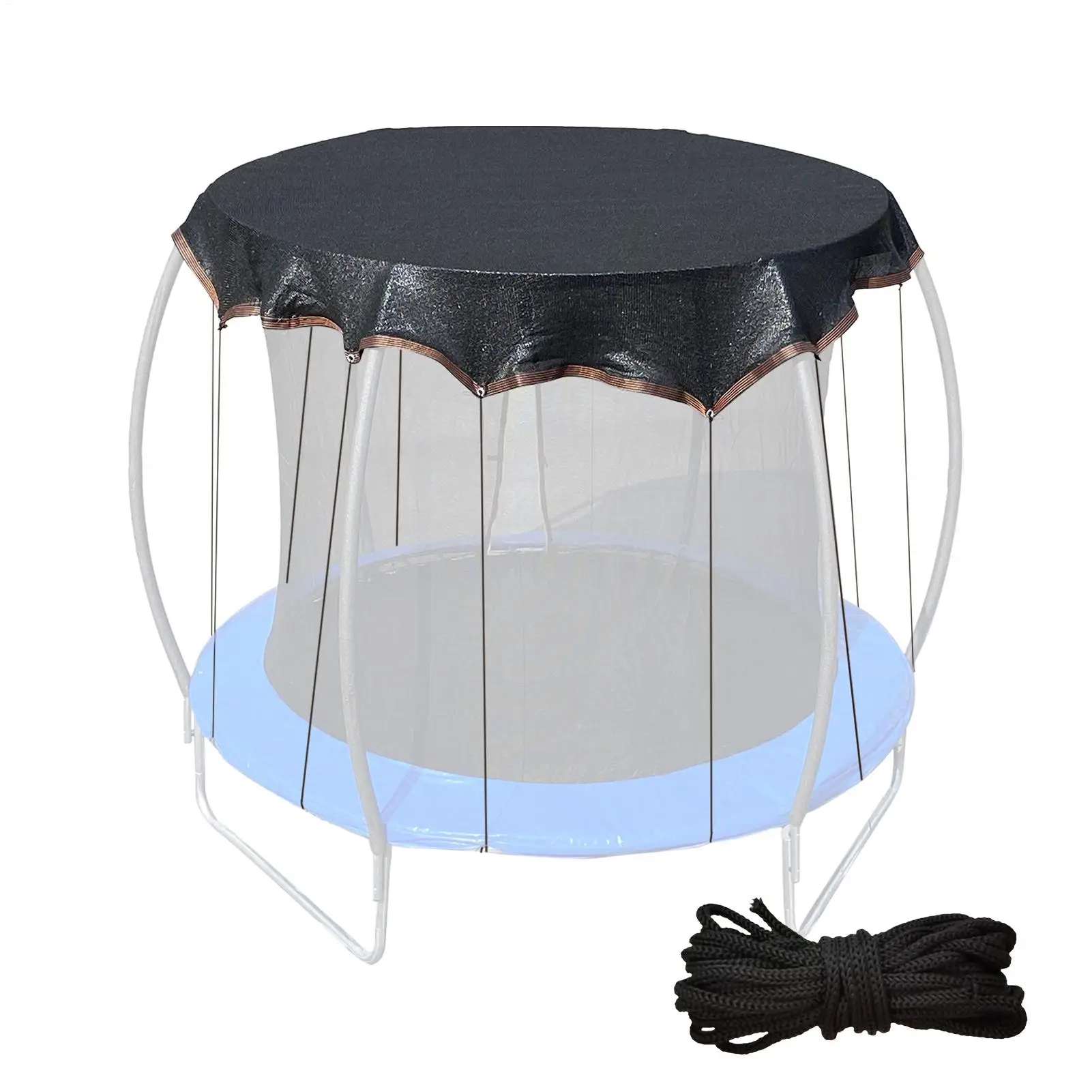 

Trampoline Sun Shade Heavy Duty Sun Shade Covers UV Protection Net With Cord Weather Resistant Design Outdoor Sports Accessories
