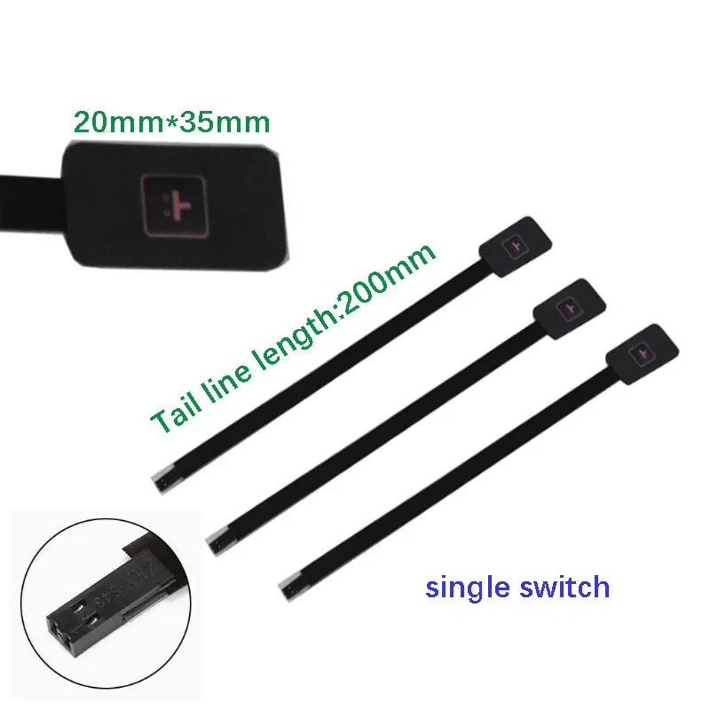 1PC 1key Single-key Power Membran Taste Mit PVC/PET Bedienfeld Für DIY Zubehör Membran Schalter Tasten band Kabel – Detail 3