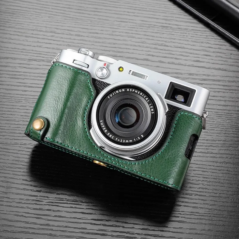 Photo Camera Genuine leather cowhide Bag Body BOX Case For Fujifilm Fuji X100T X100S X100F X100 X100V Protective sleeve base
