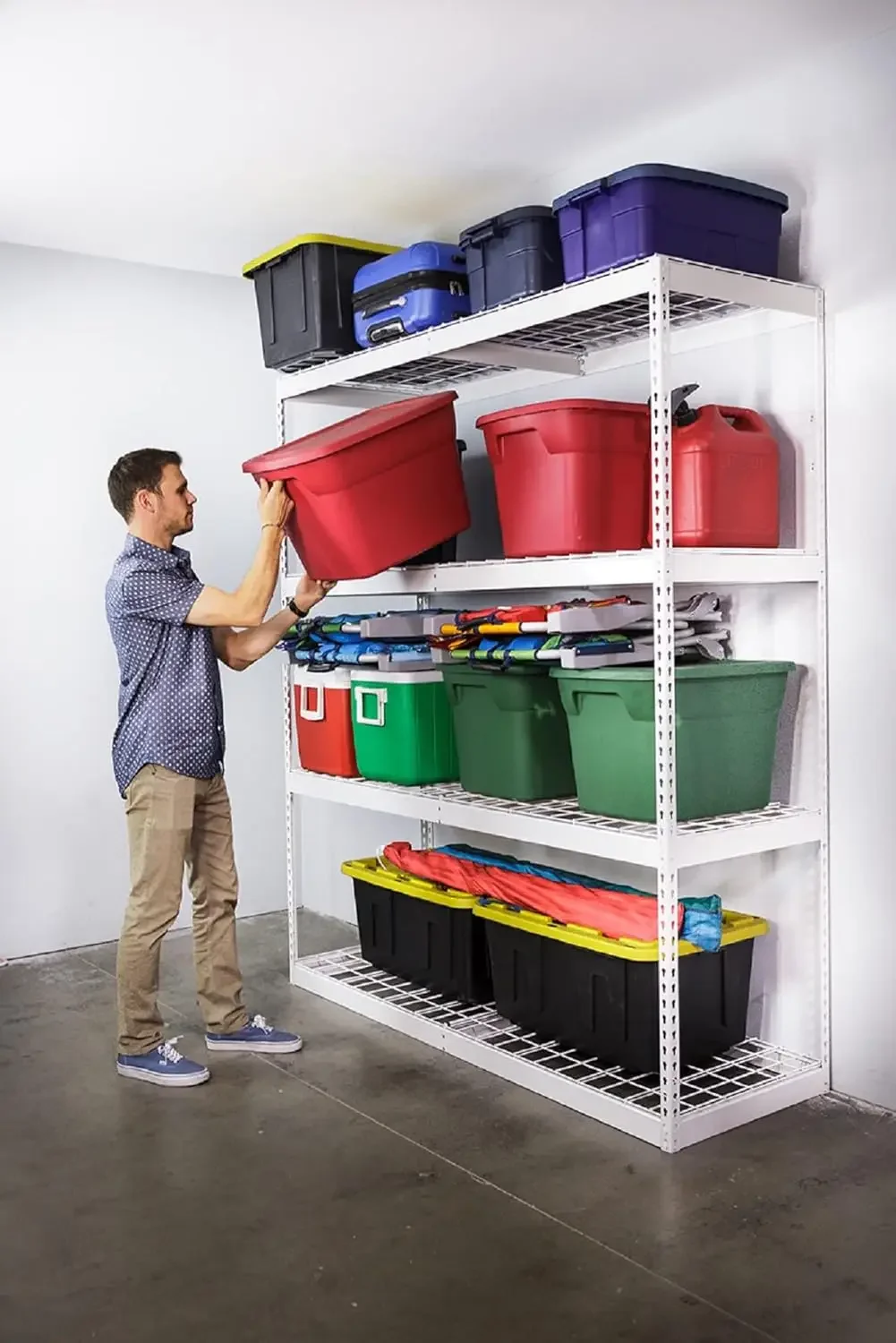 SafeRacks Garage Shelving Unit - Storage Shelf That Holds 500 Pounds Per Shelf Rack - All Steel Shelves for Storage - Easy