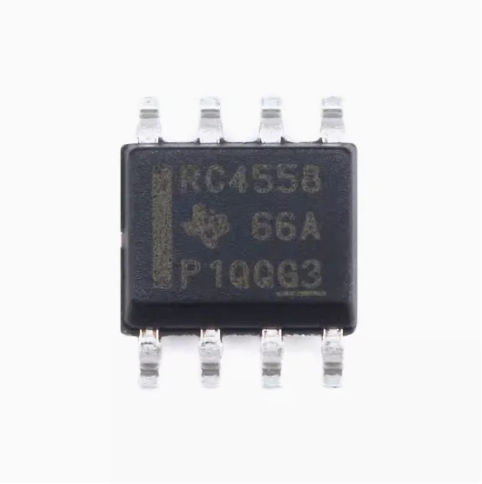 Оригинальный оригинальный SMT RC4558DRG4 SOIC-8 Двойной рабочий усилитель IC Chip