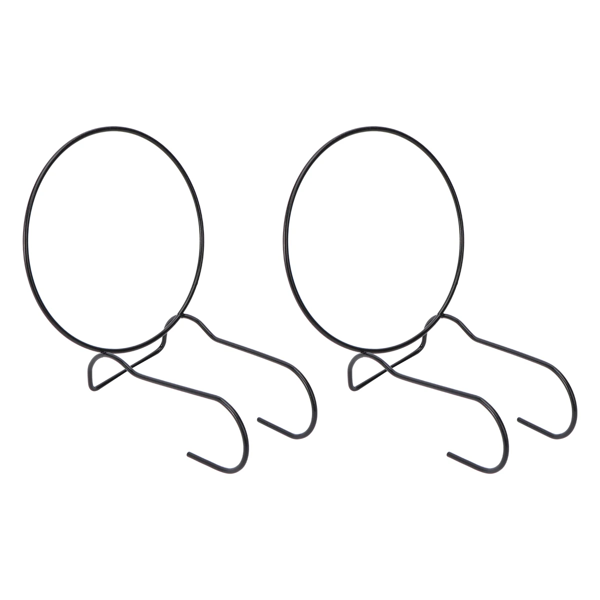 

2Pcs Iron Art Shelf Strong Hanging Flower Stand Rustproof Wall Mounted Pot Holder for Porch Yard Office Greenery Organization