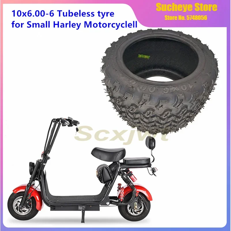Hochwertiger 10*6,00-6 Schlauch 10 Zoll verbreiterter Reifen 10x6,00-6 Motorrad Tubeless Vakuum Offroad Elektro roller Motor