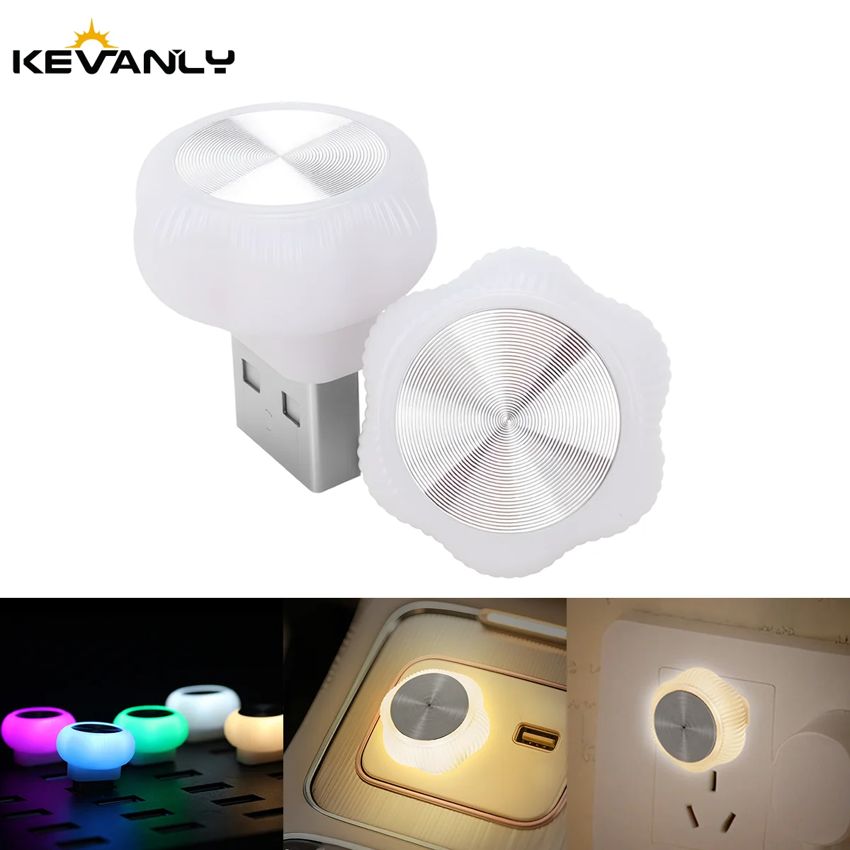 1x Flower Mini USB Car LED Light Auto LED Interior Lighting DC5V LED Atmosphere Light Laptop Keyboard Light Decoration Night