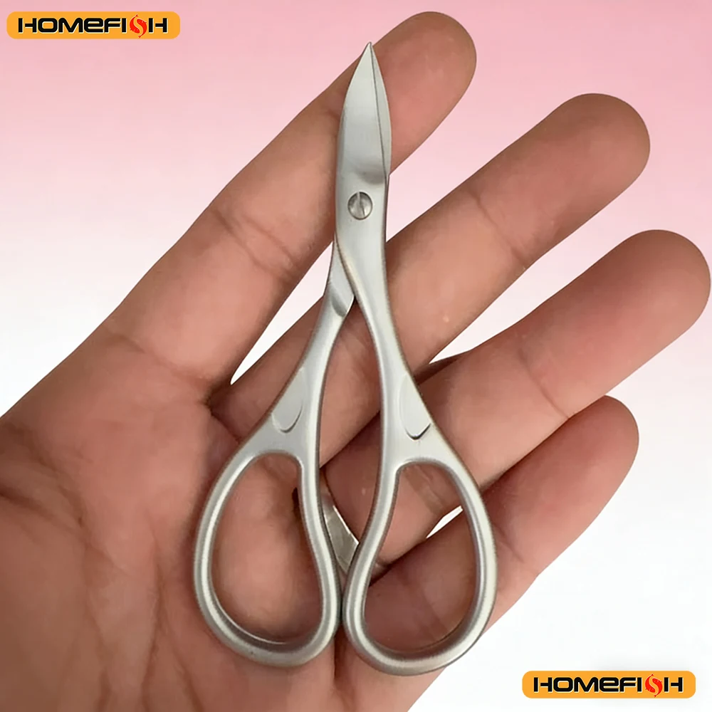 กรรไกรตัดเล็บอเนกประสงค์แบบโค้ง - 1 ชิ้น ดีไซน์ระดับมืออาชีพสำหรับการตัดแต่งคิ้ว ขนตา และเล็บมือ/เท้าอย่างแม่นยำ