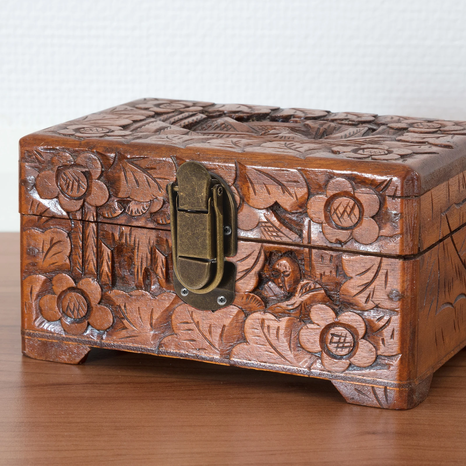 

2 Pcs Makeup Box Lock Kitchen Cabinet Latches Hardware Buckle Hook Clasp Button