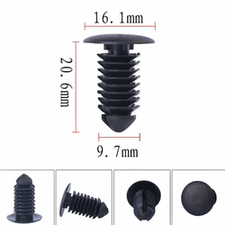 20Pcs For 10MM Hole Auto Fastener Fender Bumper Shield Retainer Plastic Rivet Clip For Ford For Chrysler