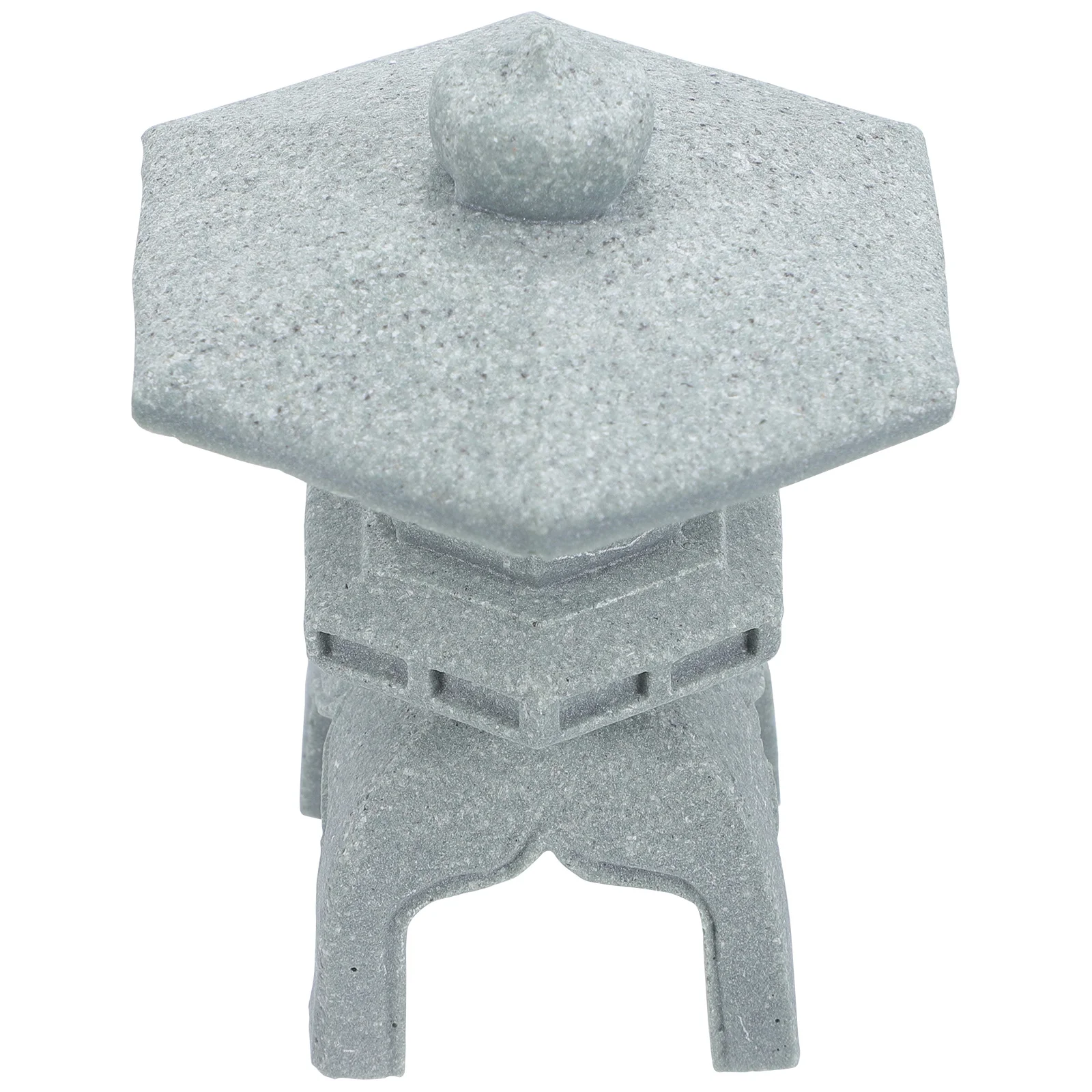 

Japanese Style Mini Pagoda Stone Lantern Decorative Sculpture for Garden Bonsai Yard Patio Home Office Decor Element