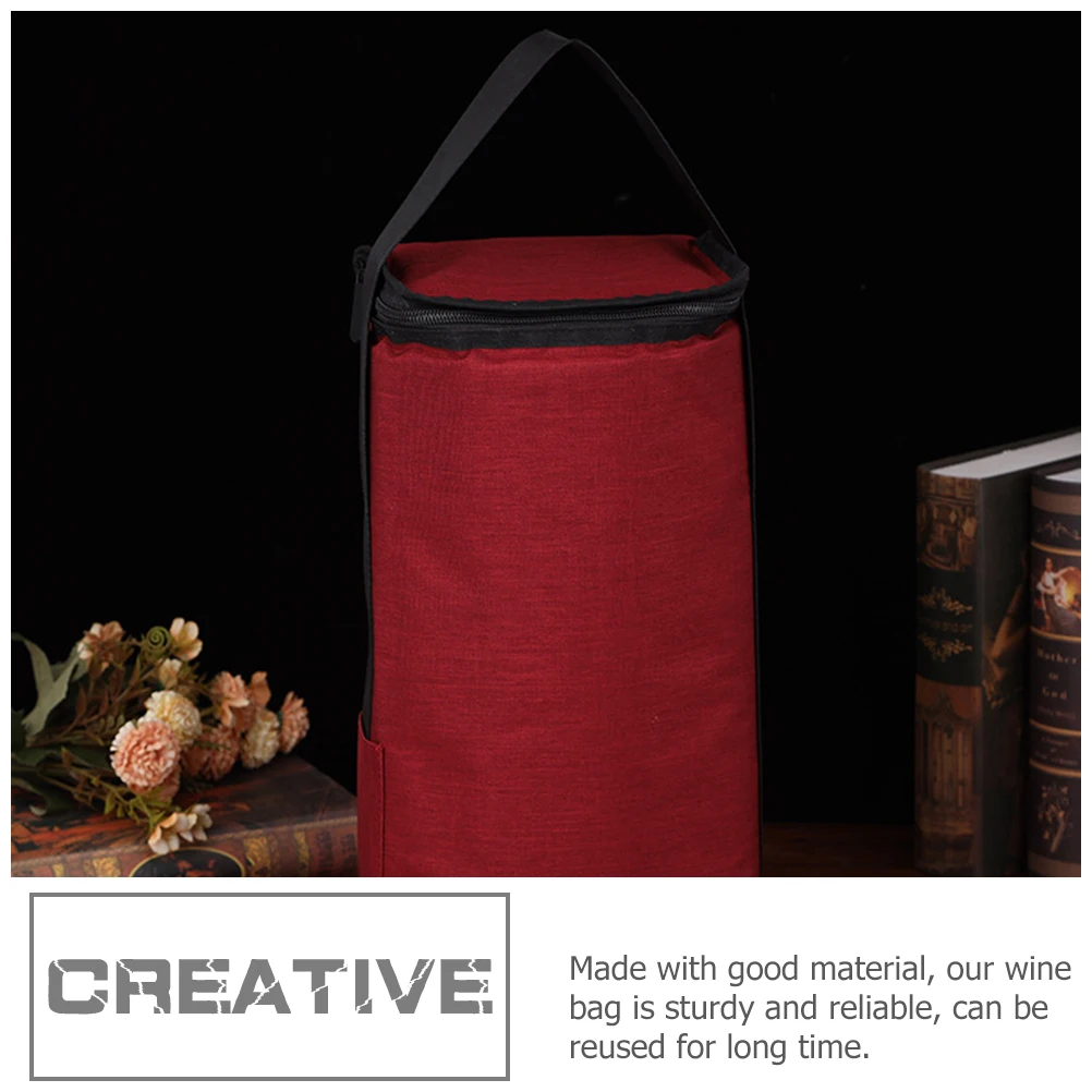 

Stylish Tote Bag Carrier Wear-resist Insulated Pouch Handheld Holder for Gift Holiday Picnic Portable Use