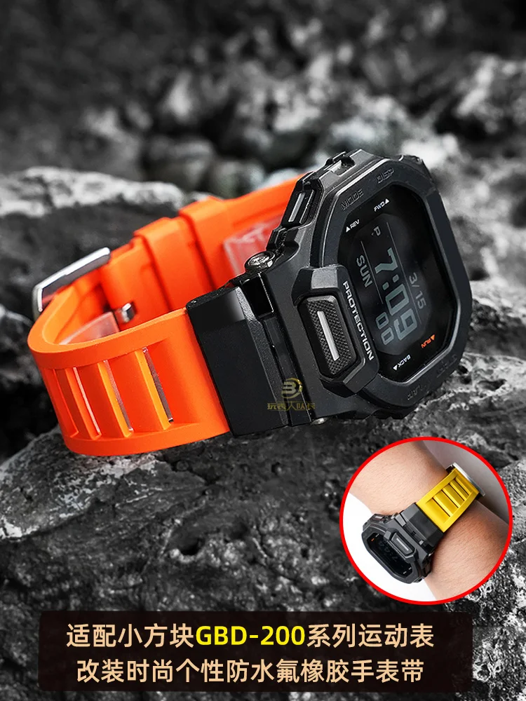 For Casio G-SHOCK GBD-200 Watch Band | Fluororubber Strap  gbd-200 Waterproof & Sweat proof | Soft Durable Replacement Strap